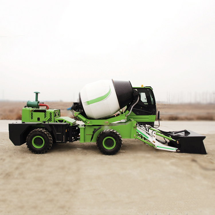 Self-loading mixer truck