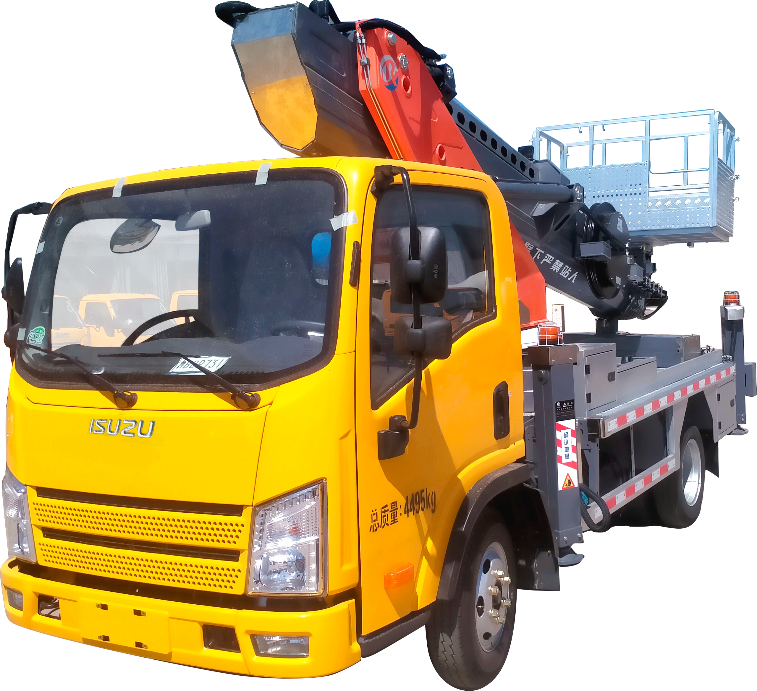 33-meter high aerial vehicle with air brake release