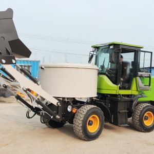 Open-mouth top-loading mixing truck