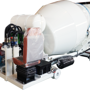 Rail-mounted mixer truck