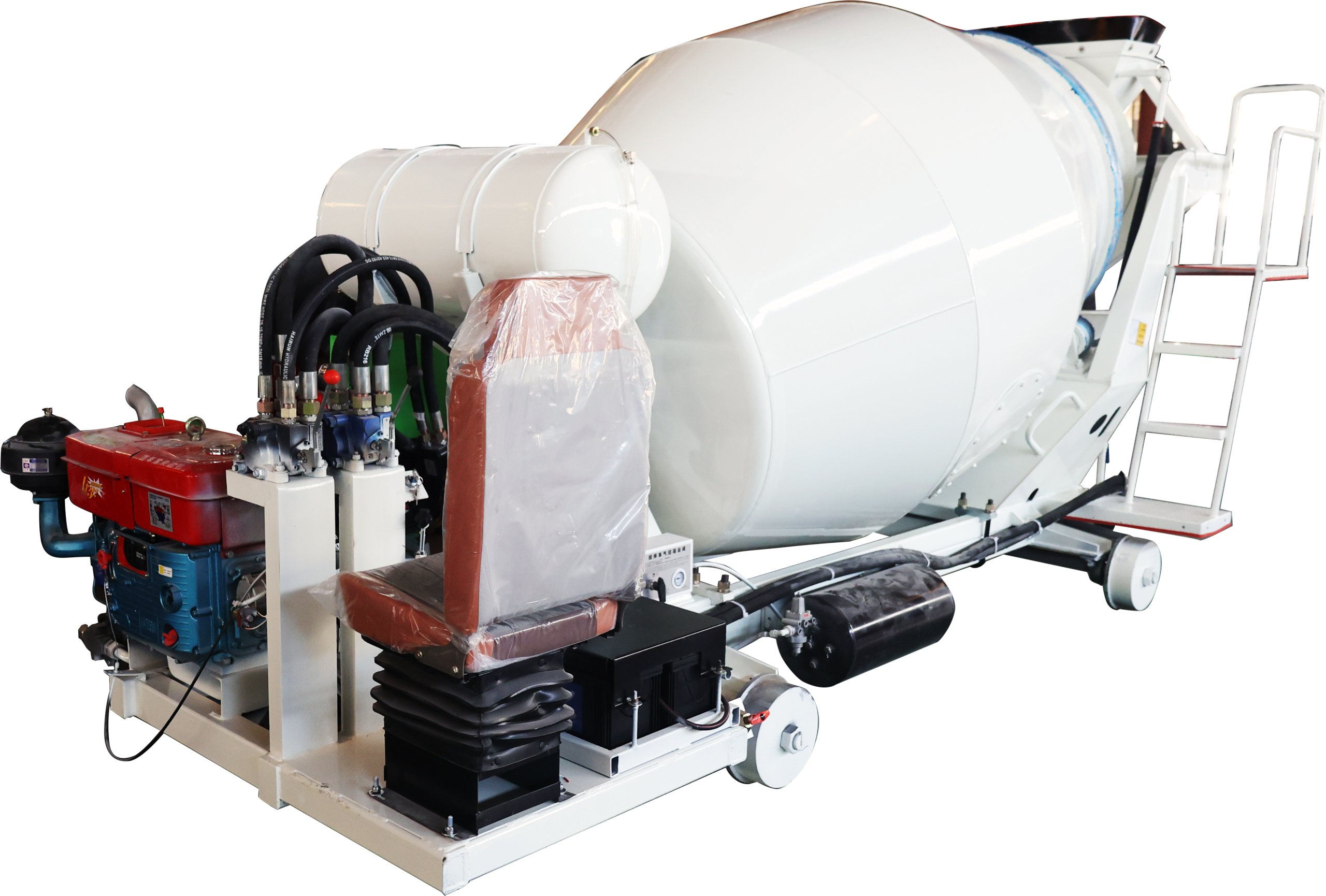 Rail-mounted mixer truck